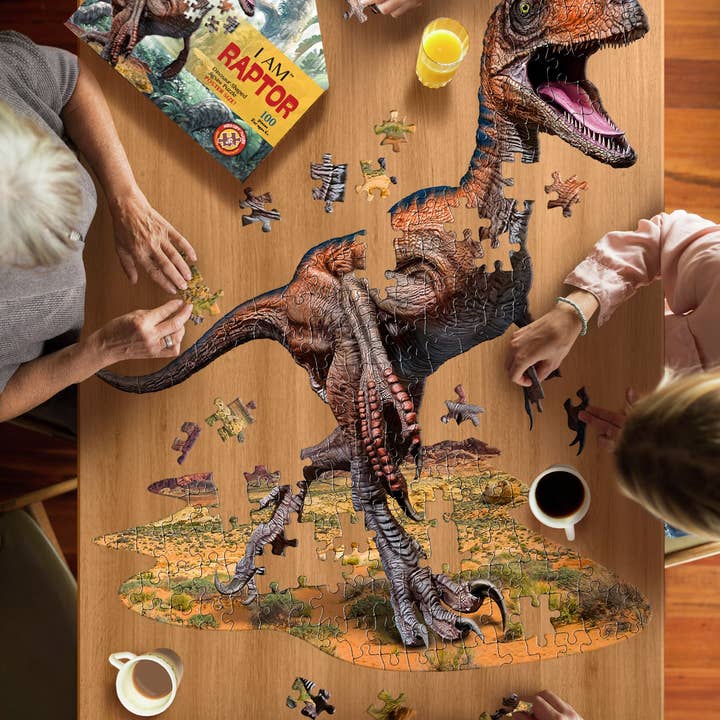 Madd Capp Games & Puzzles - Wholesale Puzzle - Kids - I AM Raptor 100 piece jigsaw puzzle - gift4