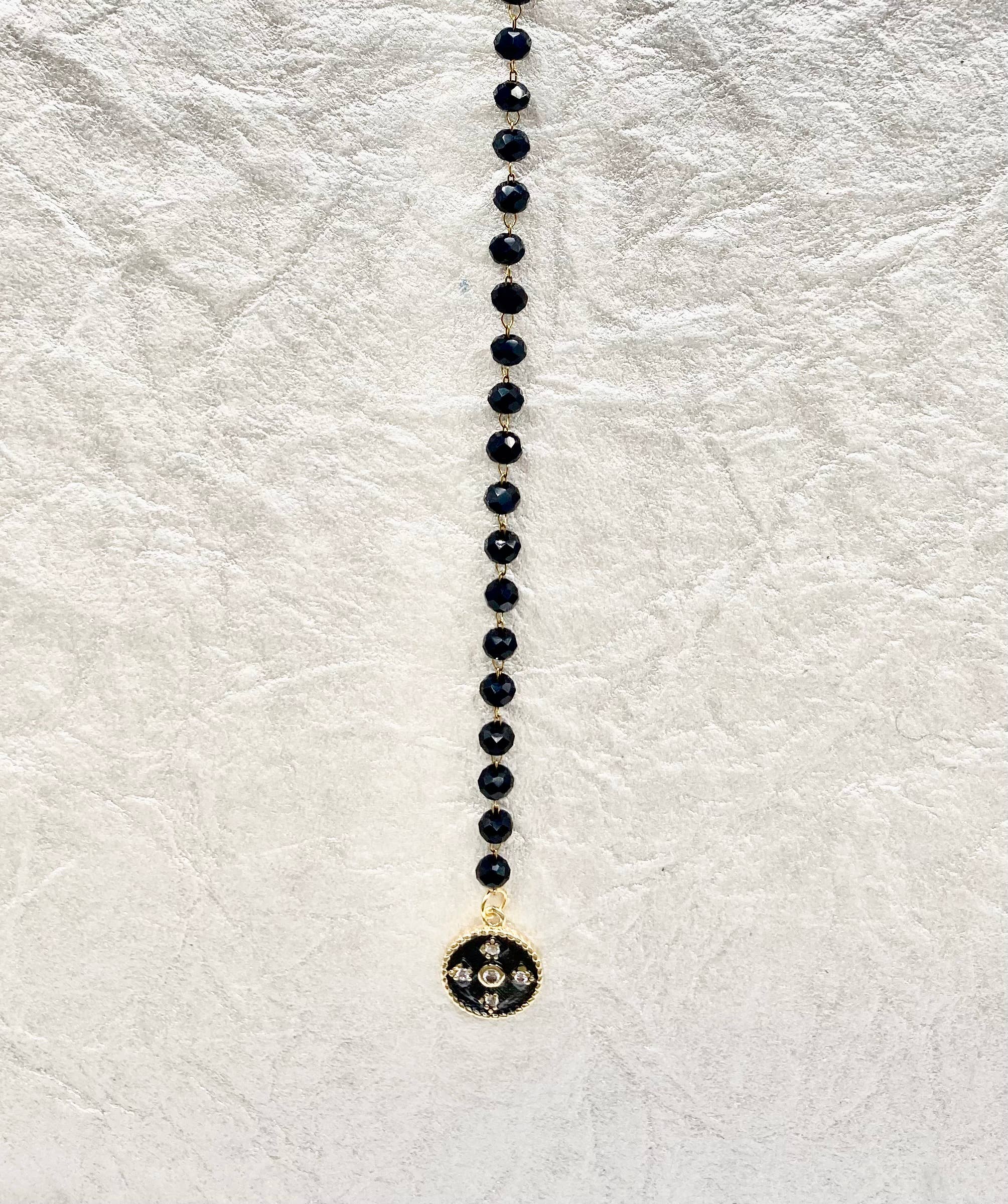 Rebecca Ray Jewelry - Wholesale Pendant/Charm Necklace - Crystal Y-Necklace with Sparkling Drop1