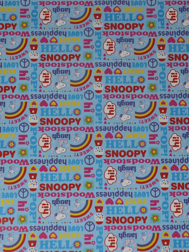 Peanuts Love Happiness gulligt presentpapper 100 x 70 cm för wholesale av Close Up GmbH