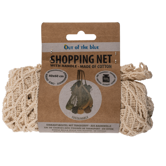 Out of the blue KG - Venta al por mayor Bolsas de la compra - Red de compras con asa, 40 x 60 cm, 2/3 natural y 1/3 gris oscuro1
