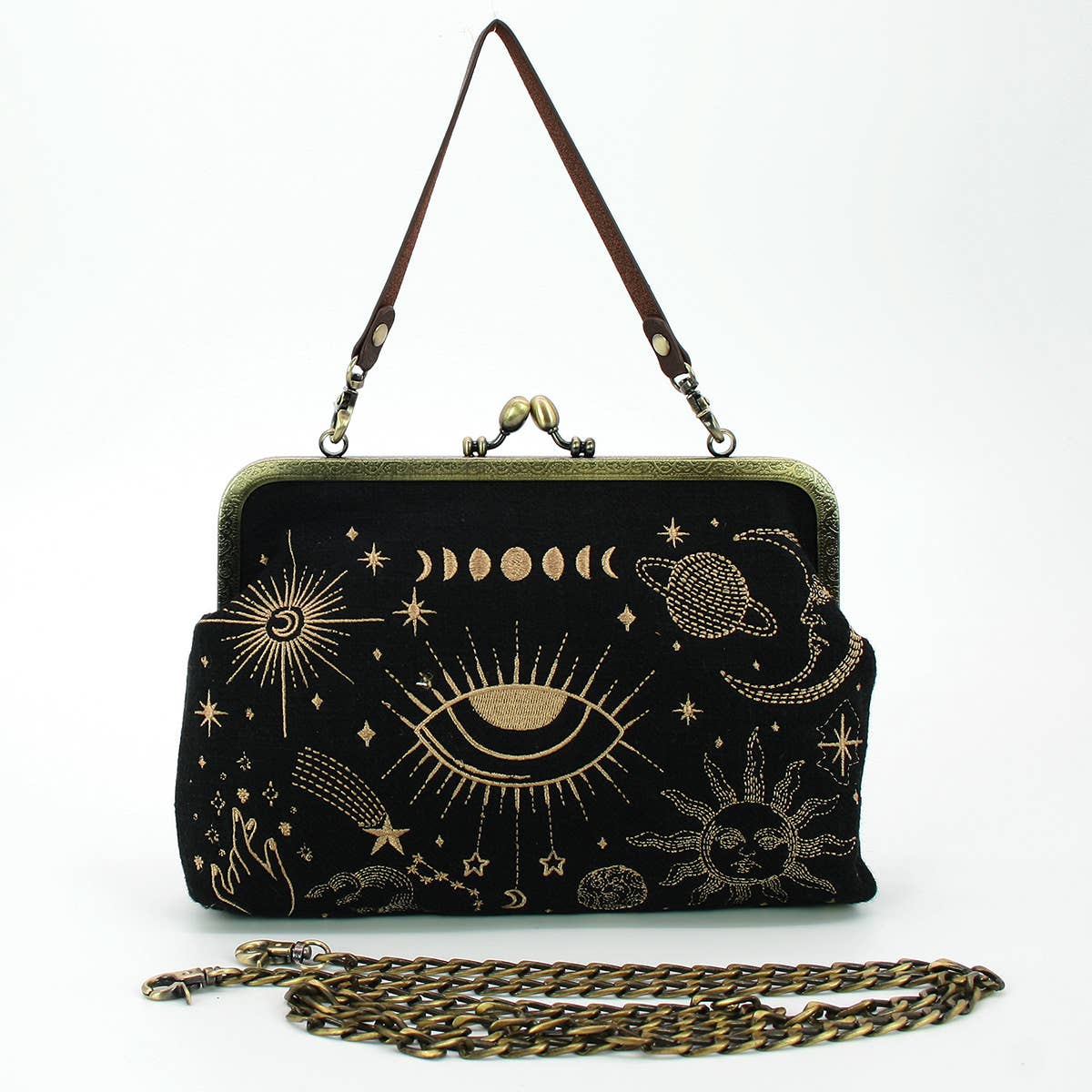 Vintage Handbags For Women Fashion Kiss Lock Slip Purse Stitching Texture  Crossbody Bag - AliExpress