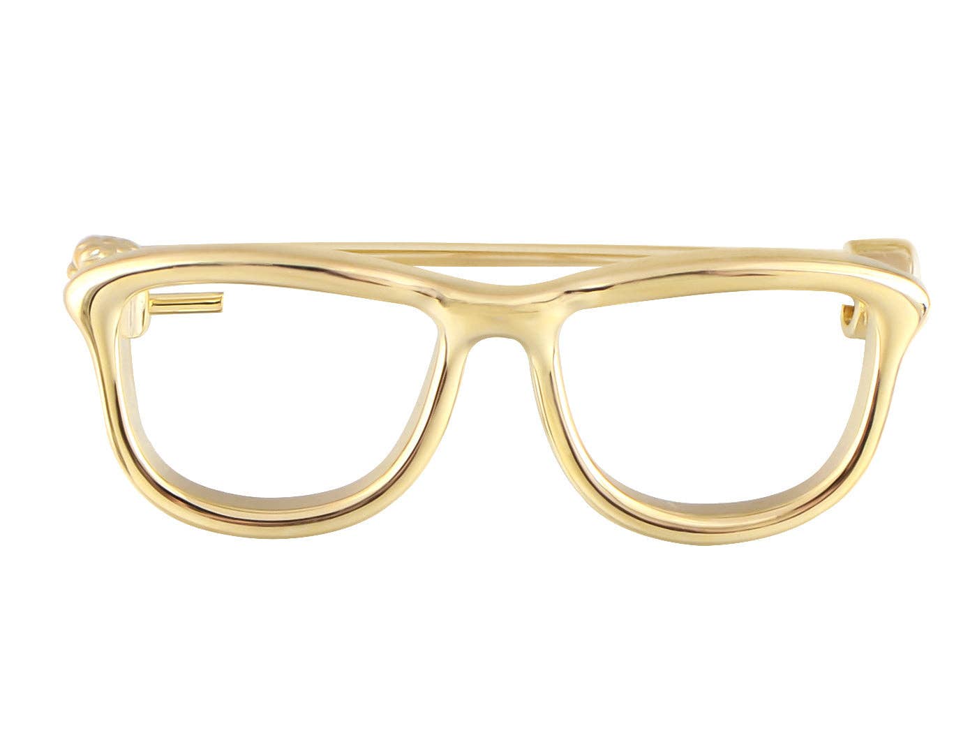 AK Brand - Vente Broches - Broche en forme de lunettes de nerdy rectangle de couleur argent8