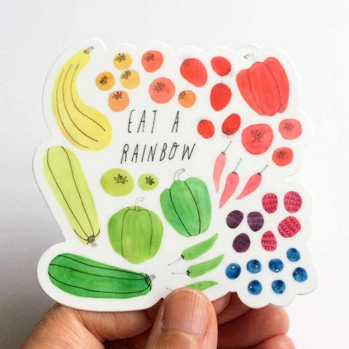 Honeyberry Studios - Wholesale Sticker - Eat a Rainbow Sticker0