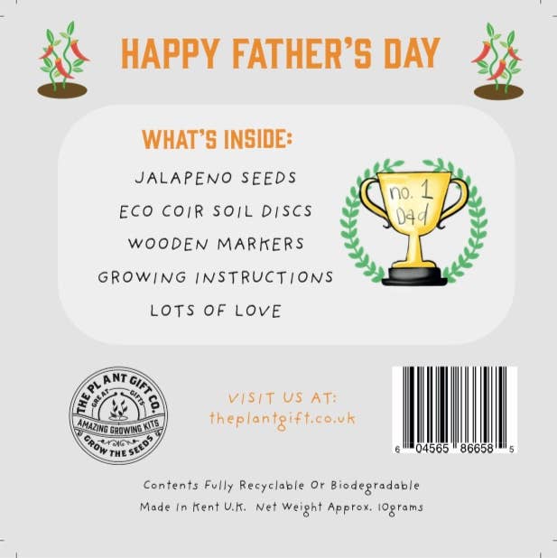 The Plant Gift Co. – wholesale Plant seeds – Happy Father's Day. Eco Mini Chilli Grow Kit1