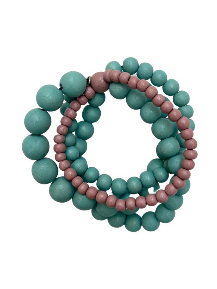 Handmade elastic wood bracelet Brazil for wholesale by Bijondo