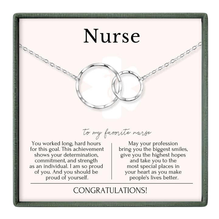 hope love shine – Engroshandel Halskæde med vedhæng – Sygeplejerske Dimissionsgave RN Skole Dimitteret Guld 2-Rings Halskæde