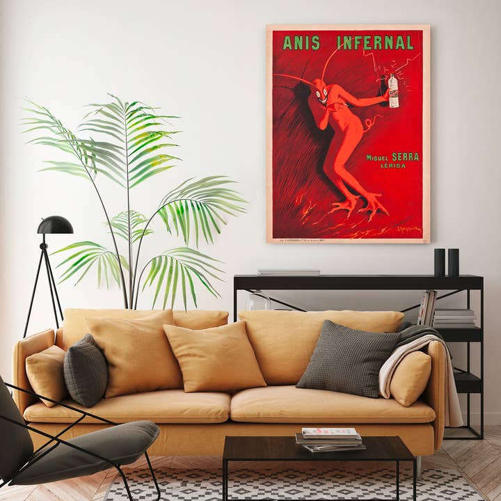 Vintage poster on canvas: Leonetto Cappiello, Anis Infernal for wholesale by Selected Artworks Italia