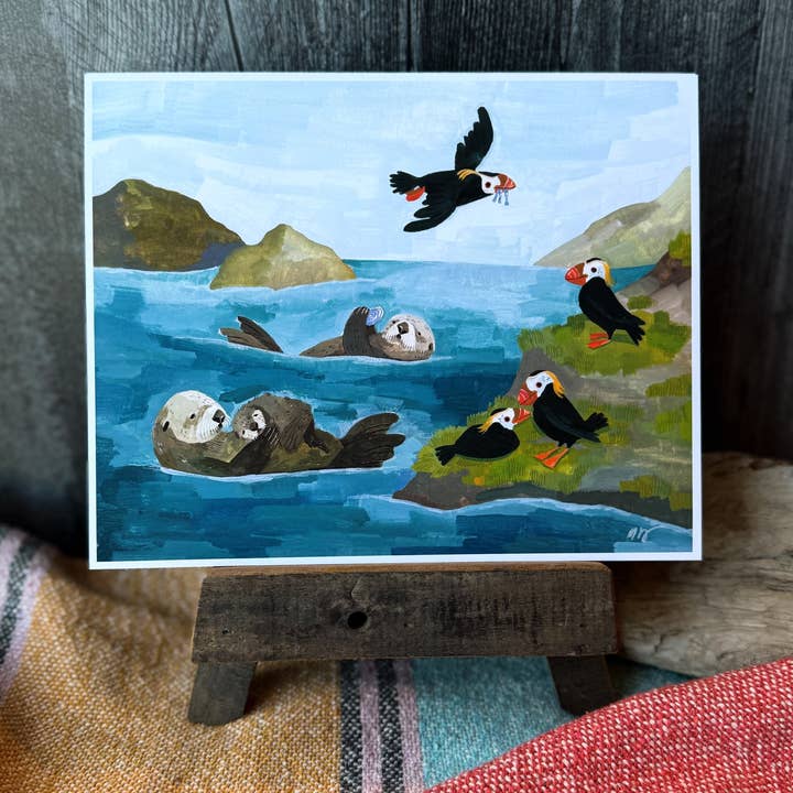 Otter Cove Print voor wholesale door Canyon & Cove Art