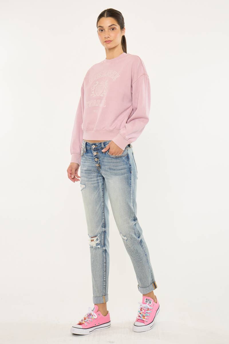 ALL Mid Rise Button Fly Mom Jeans - KC5118D for wholesale on Faire2
