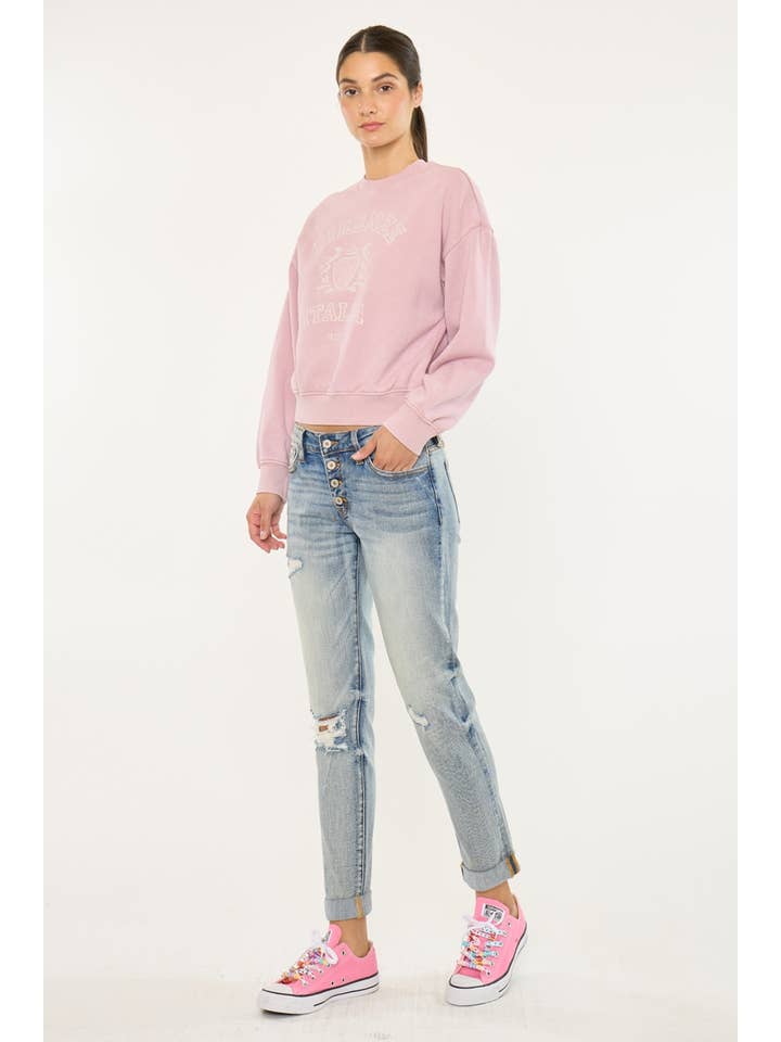 ALL Mid Rise Button Fly Mom Jeans - KC5118D for wholesale on Faire2