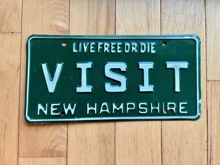 1977 New Hampshire Sample License Plate - Visit for wholesale by RusticPlates