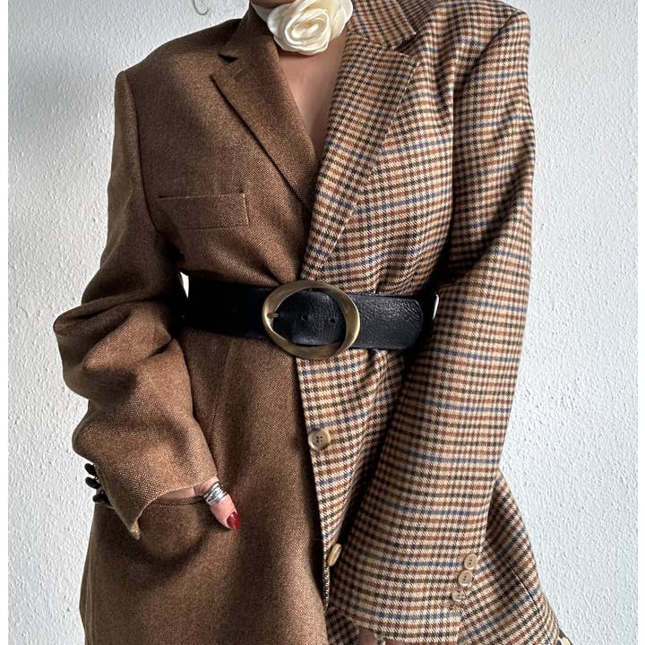 upcycle kontrast blazer für den Großhandel von ERDLUXE