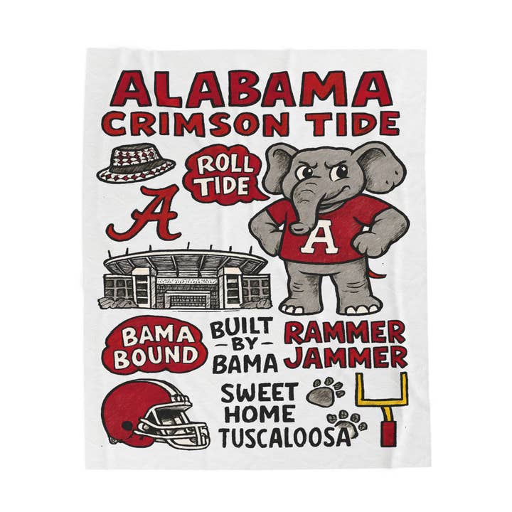 Manta de Terciopelo de Alabama para venta al por mayor de Pocketful of Prints