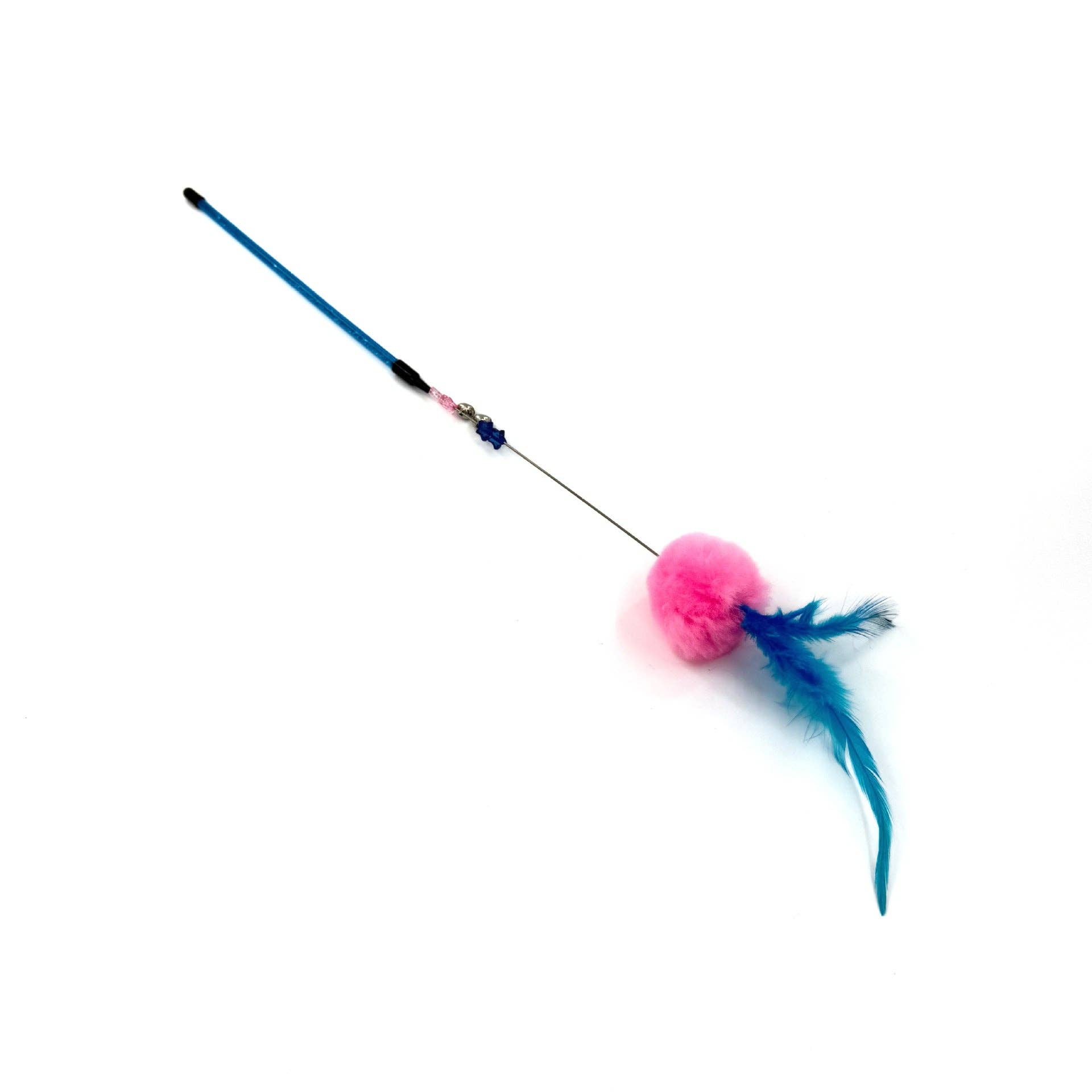 Cheerhunting – wholesale Pet toy – Cat – Moo - Pom-Pom Feather Cat Teaser Stick0