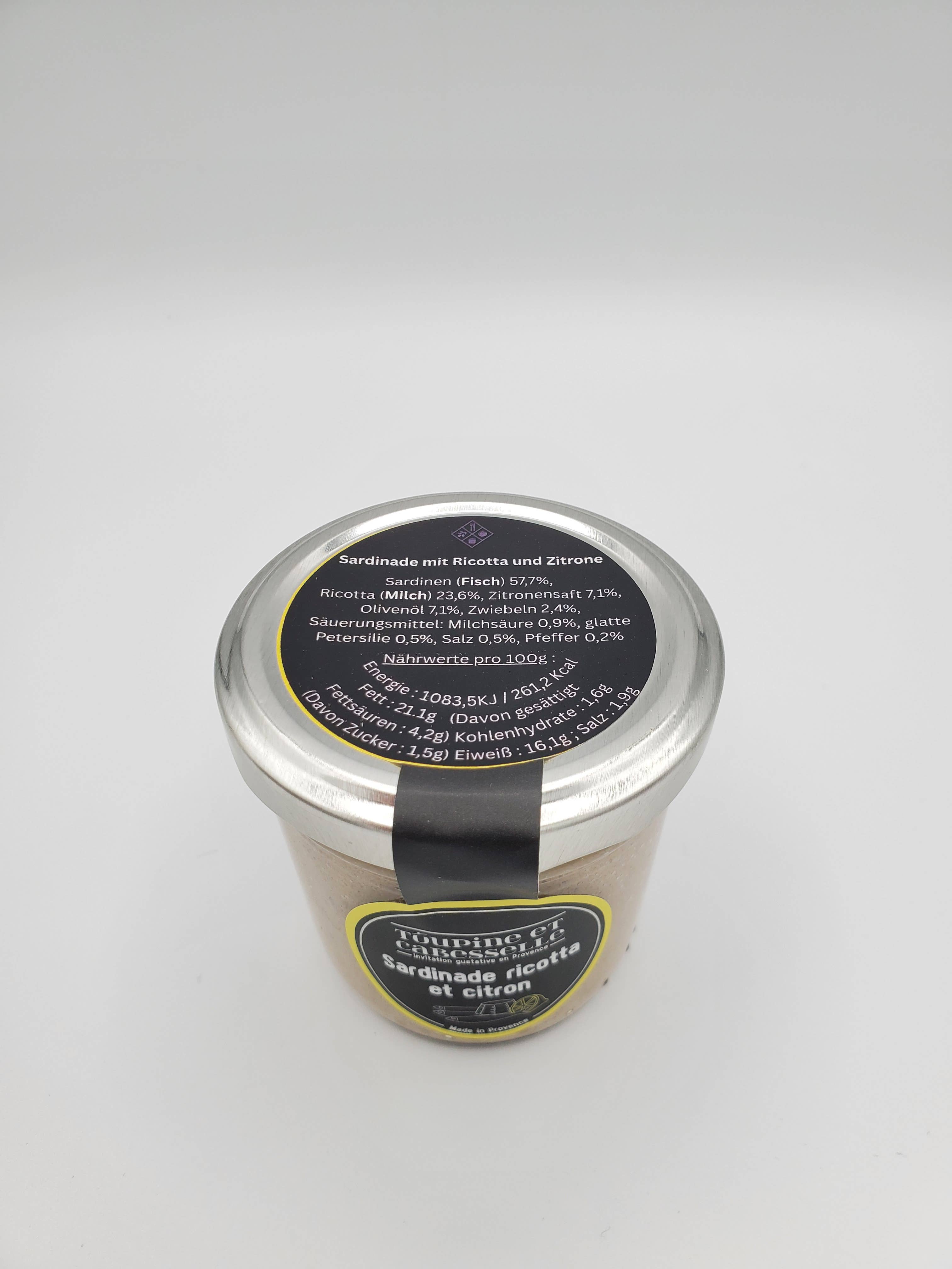 Toupine et Cabesselle - Wholesale Tinned Fish - Ricotta and lemon sardinade1