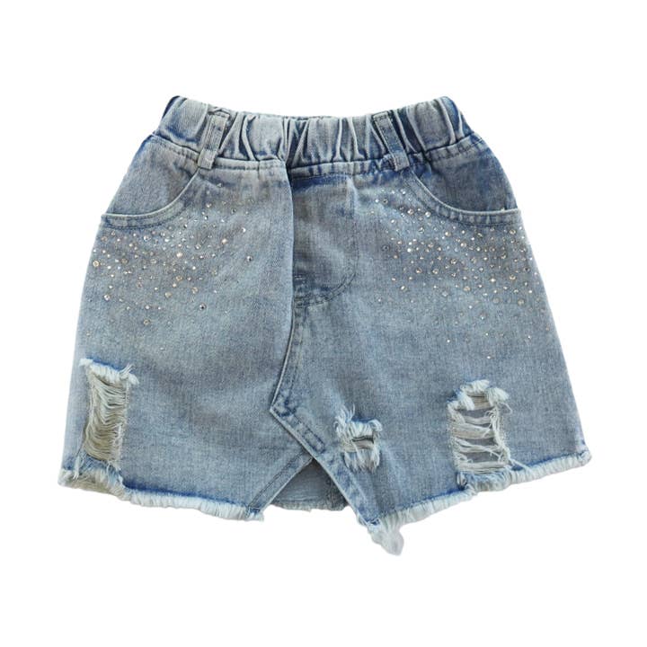 S30 13211 Rhinestone Denim Skirt for wholesale by Doe a Dear