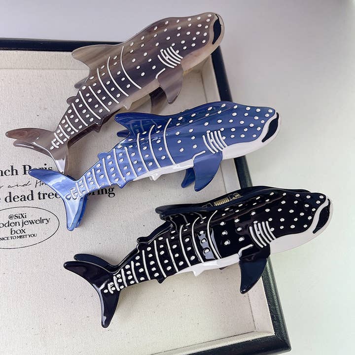 ACCITY - Wholesale Hair Clip - Women's - 2024 NEW OCEAN SHARK HAIR CLIP_CWAHA1344