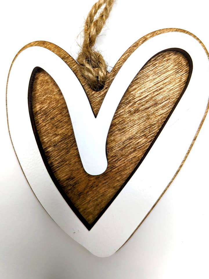 Ornement de Noël en forme de cœur 1 pour la vente par The Little Ornament Shop