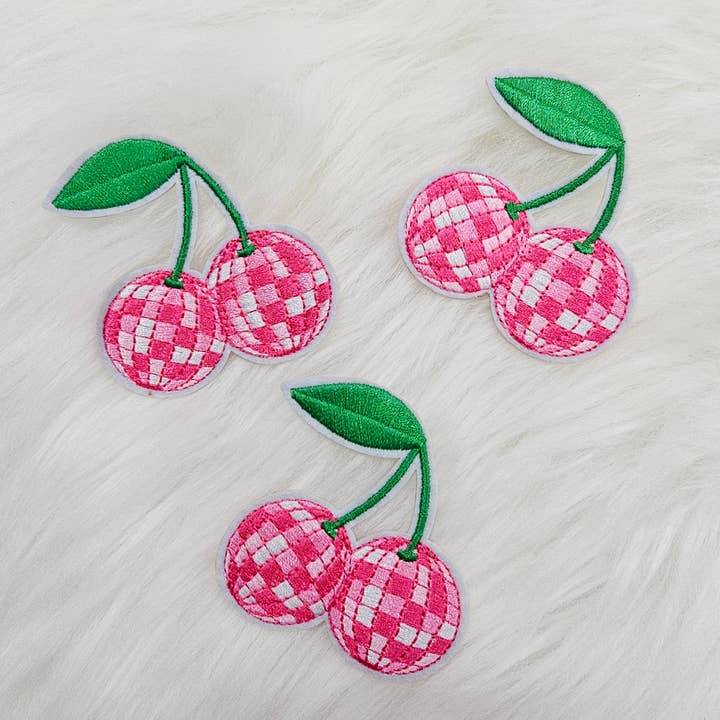 Scratch Decor - Wholesale Patch - Cherry Disco Ball Embroidery Iron On Patch1