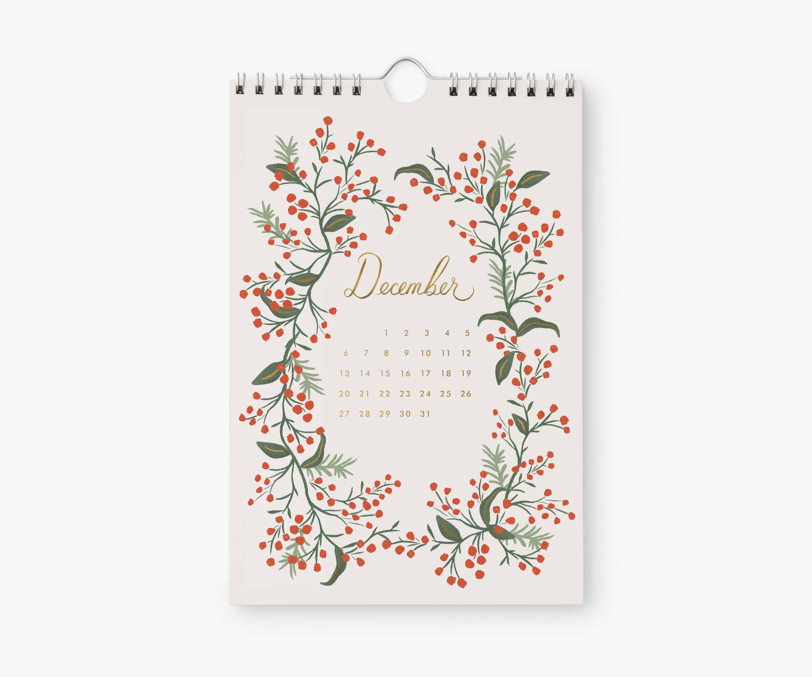Rifle Paper Co. - Wholesale Calendar - 2026 Strawberry Fields Kitchen Calendar (6x9)12