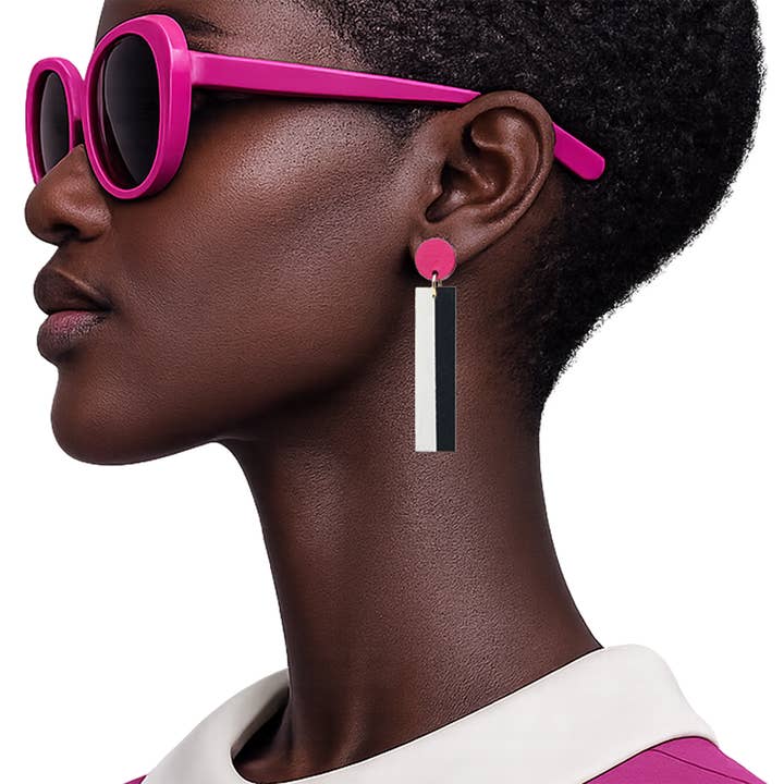 Exclamation Lightweight Statement Earrings | Guava for wholesale by SCOTCHBONNET!