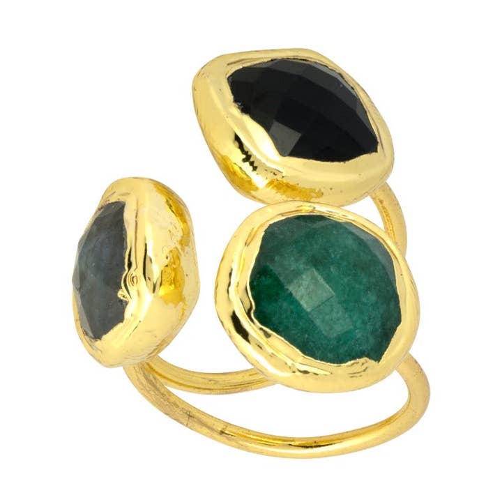 Amelie Ring Black for wholesale by Ashiana London