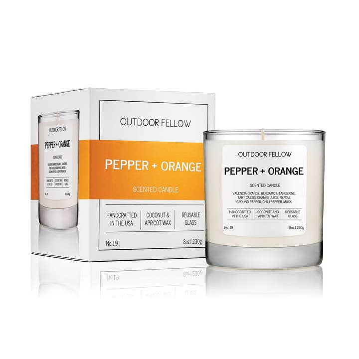 Pepper and Orange Scented Candle for wholesale by Outdoor Fellow