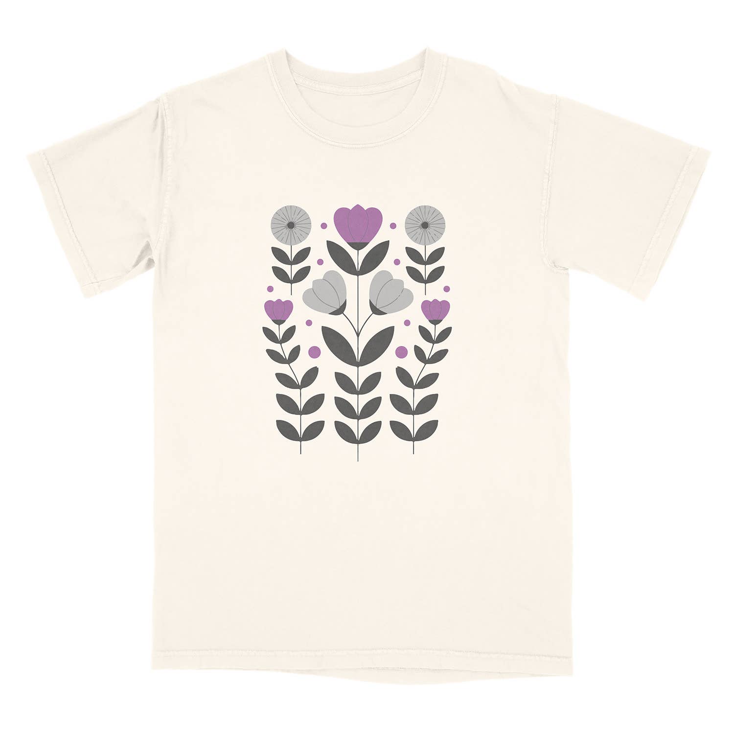 Lucky Luna Apparel - Wholesale T-Shirt (Graphic) - Women's - Subtle Asexual Flowers Comfort Colors Shirt7
