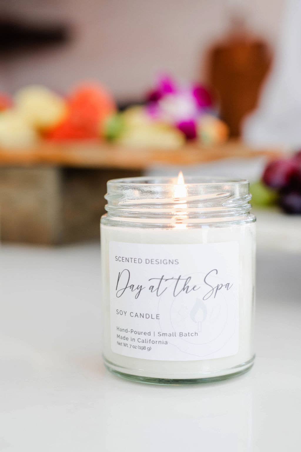 Scented Designs Candle Co - Wholesale Jar/Filled Candle - Day at the Spa Soy Candle - 7oz Signature Jar1