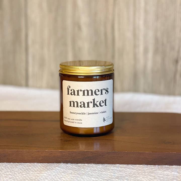Sage Candle Co. - Wholesale Jar/Filled Candle - Farmers Market - 100% Soy Wax Candle1