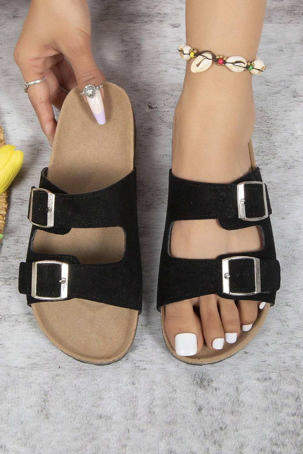 No Doubt Shoes - Wholesale Sandals - Women's - SOFT FOOTBED SUMMER FLAT SLIDERS SANDALS0