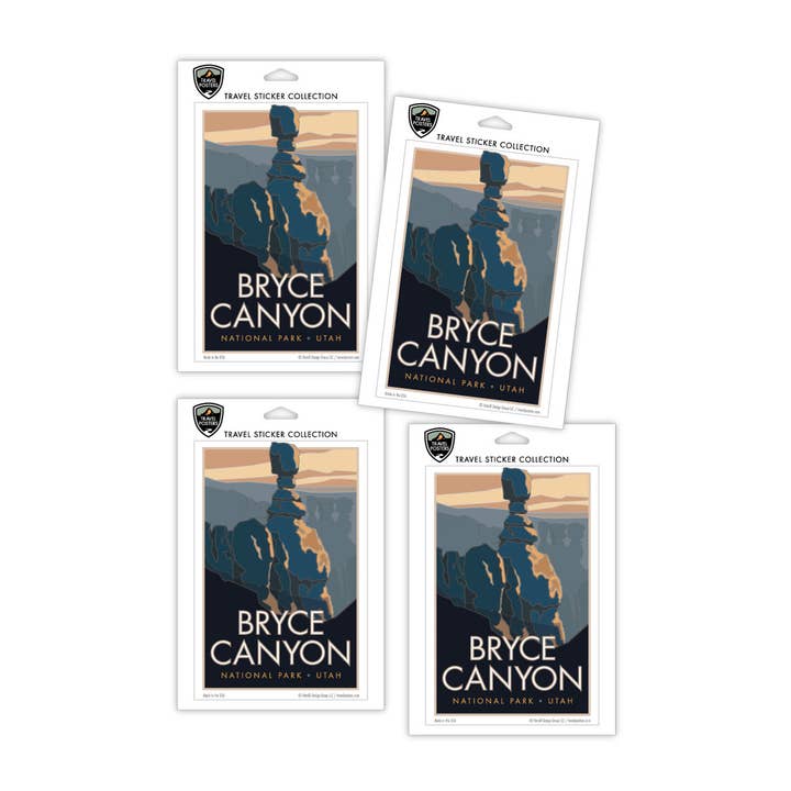 M&W Design Co - Travel Posters - Wholesale Sticker - Bryce Canyon National Park, Utah (Thor's Hammer) - 4" x 6" Sticker1