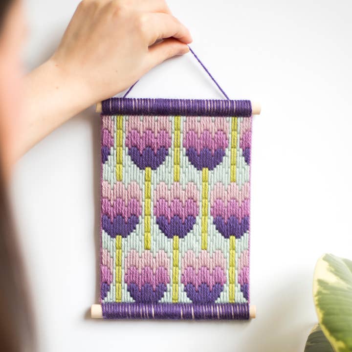 Oh Sew Bootiful - Wholesale Embroidery/Cross Stitch Supplies - Floral Bargello Kits, Tulips Wall Hanging, Easy Tapestry Kit