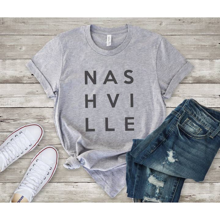 Nashville Adult Tee Shirt for wholesale by Humm & Willow