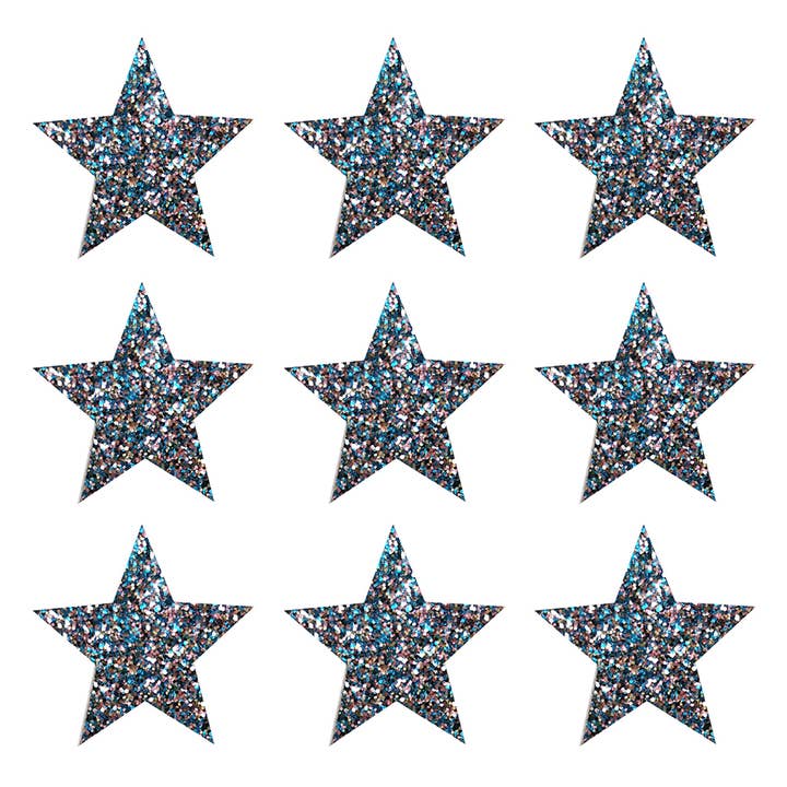 Deco Stickers - Glitter Stars - Confetti, Size 35 for wholesale by Fabfabstickers