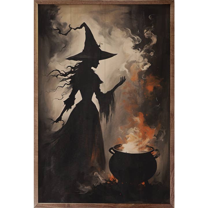 Kendrick Home - Wholesale Sign - Magic And Mystery Witch With Cauldron