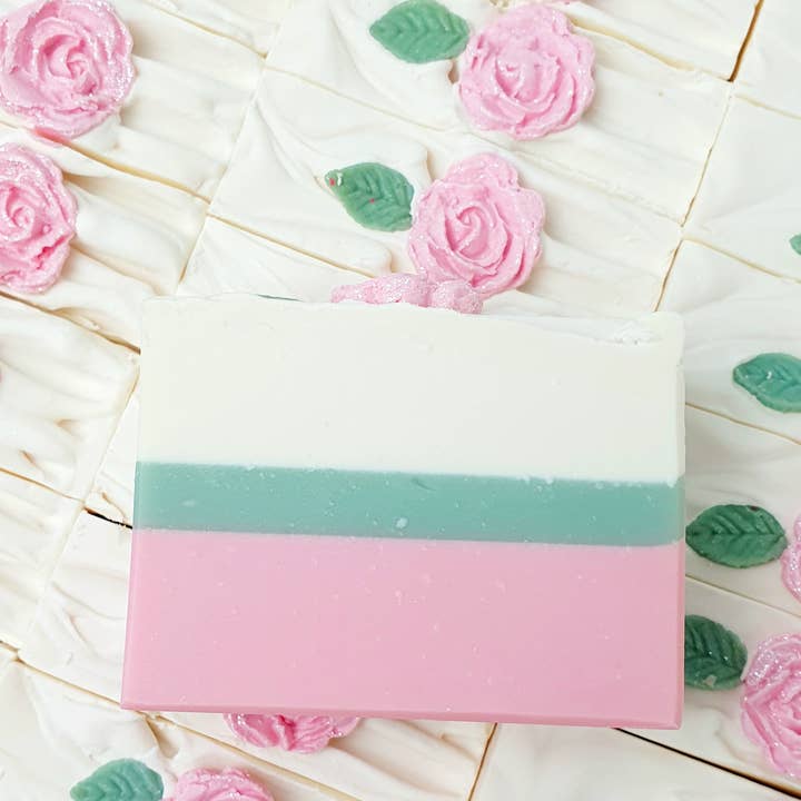 Blushing Rose Luxury Soap for wholesale by Big Shed Soap