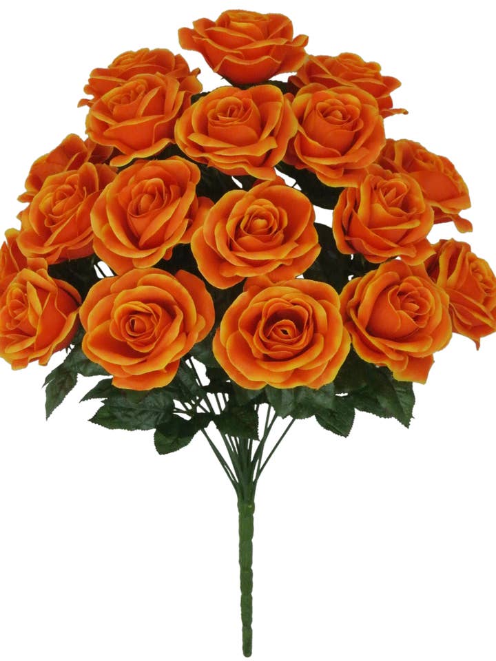 22 IN MIRCO PEACH ROSE BUSH X - 80194-OR for wholesale by General Wholesale Inc