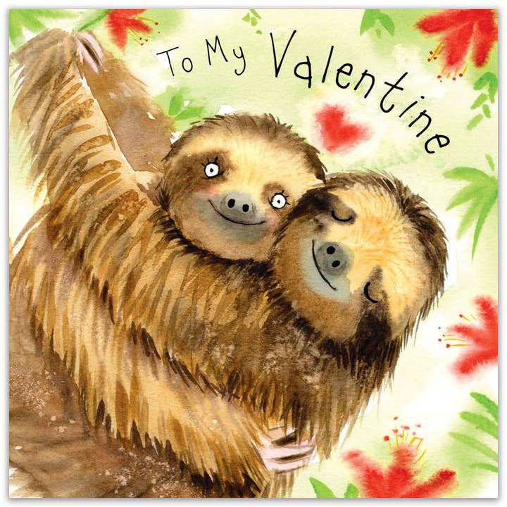 Twizler Ltd - Wholesale Valentine's Day Card - Cute Valentine's Day Card - Sloths