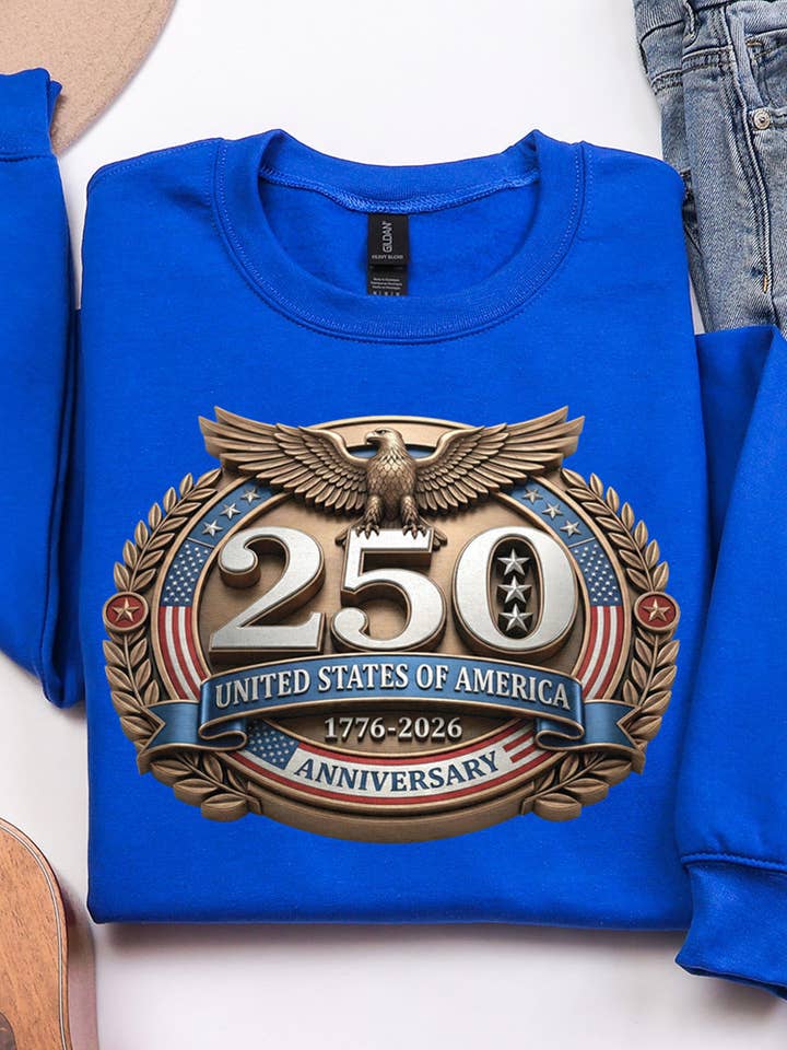 250 Anniversary Seal Sweatshirt for wholesale by Country Girl Store