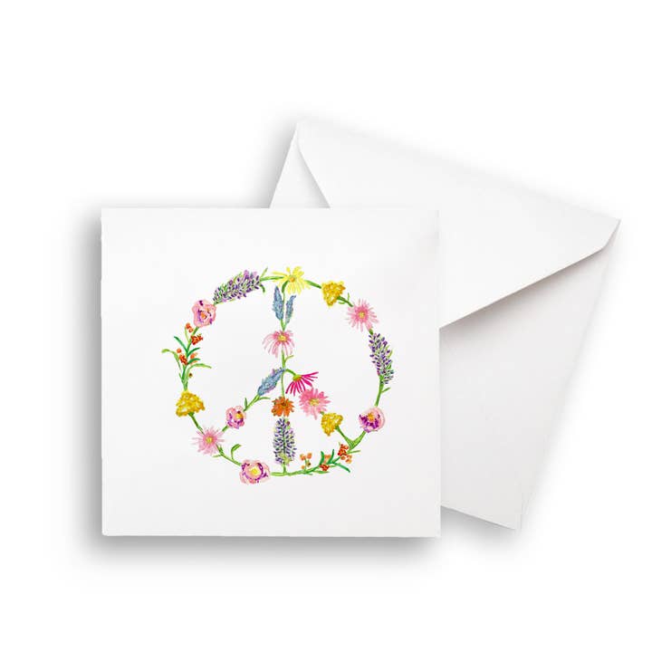 French Graffiti - Wholesale Tea Towel - Floral Peace Sign5