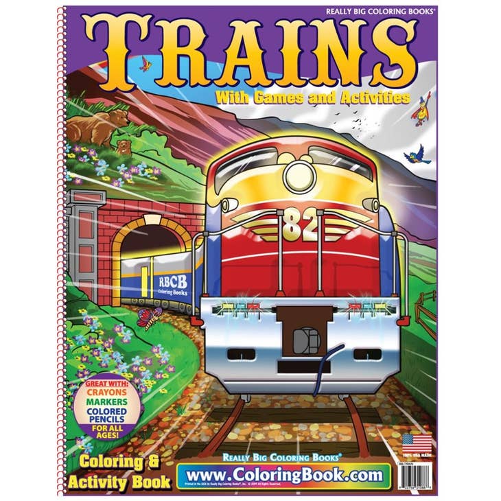 Wholesale 12-pack Trains Really Big Coloring Book 17.5x22.5 for your  store - Faire