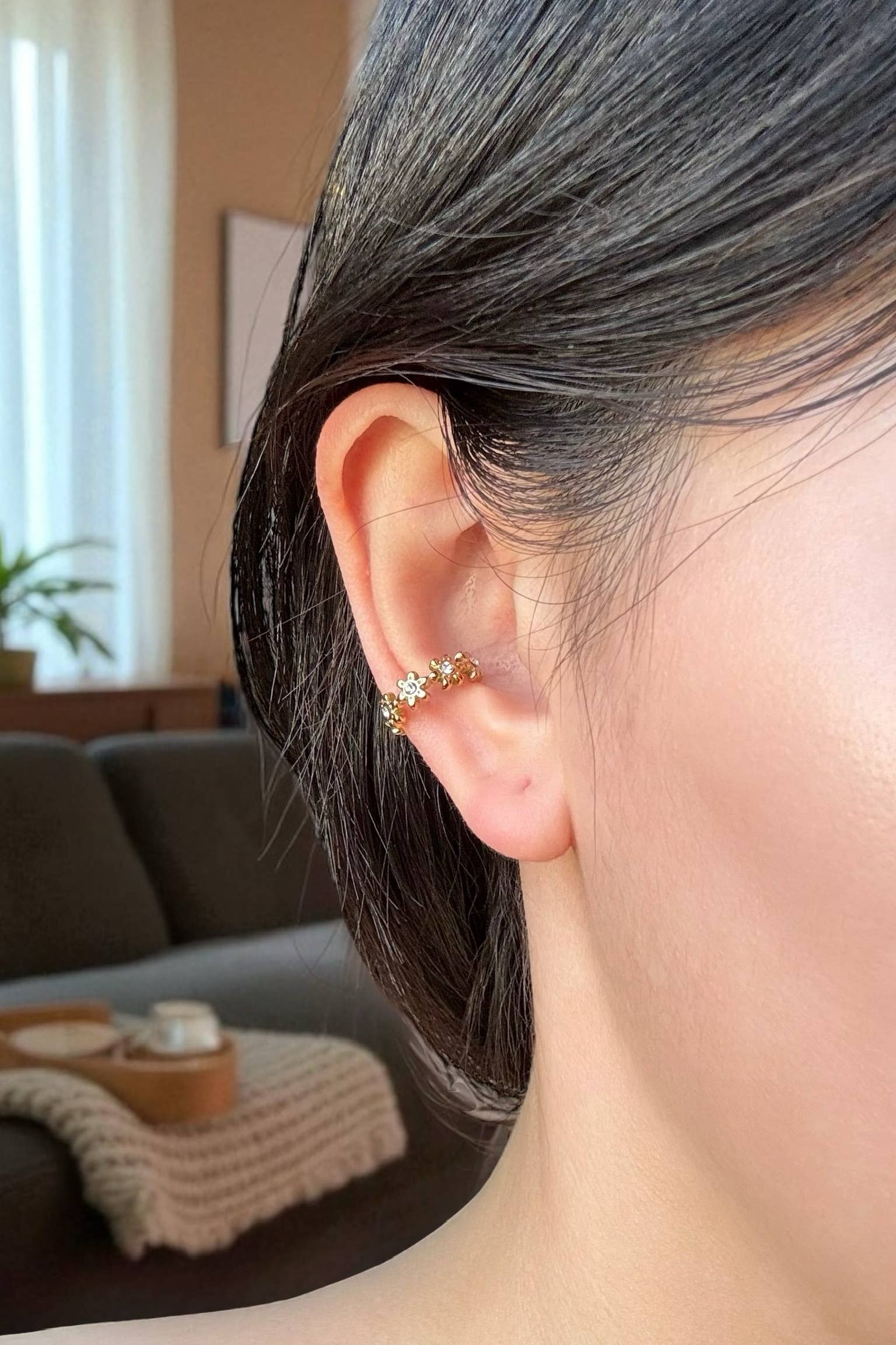 Gold Stainless steel earcuffs 124CA37 for wholesale on Faire