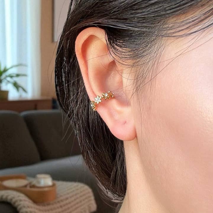 Gold Stainless steel earcuffs 124CA37 for wholesale on Faire0