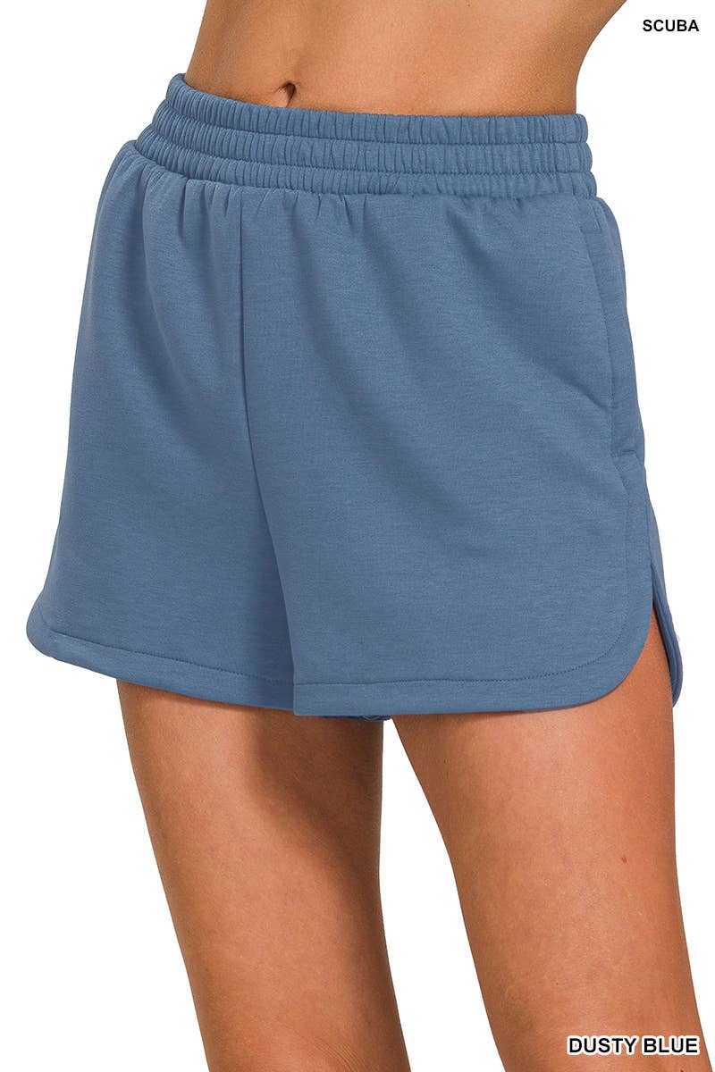 42POPS - Vendita all'ingrosso Pantaloncini - Donna - Shorts a vita elastica stile delfino con tasche2