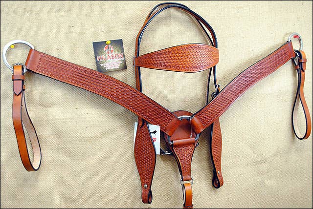 HILASON - Wholesale Horseback Riding Gear - HILASON Western Horse Headstall Breast Collar Set Tack Genuine American Leather | For Horses Headstalls3