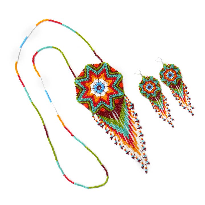 KANGURAH - Venta al por mayor Collares de cuentas/perlas - Collar de cuentas estilo nativo americano con medallón