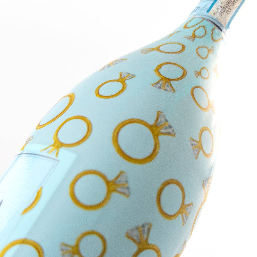 Beau Bottles - Wholesale Wine Gift Bag - Beau Bottles Blue Engagement Ring - Prosecco Collection4