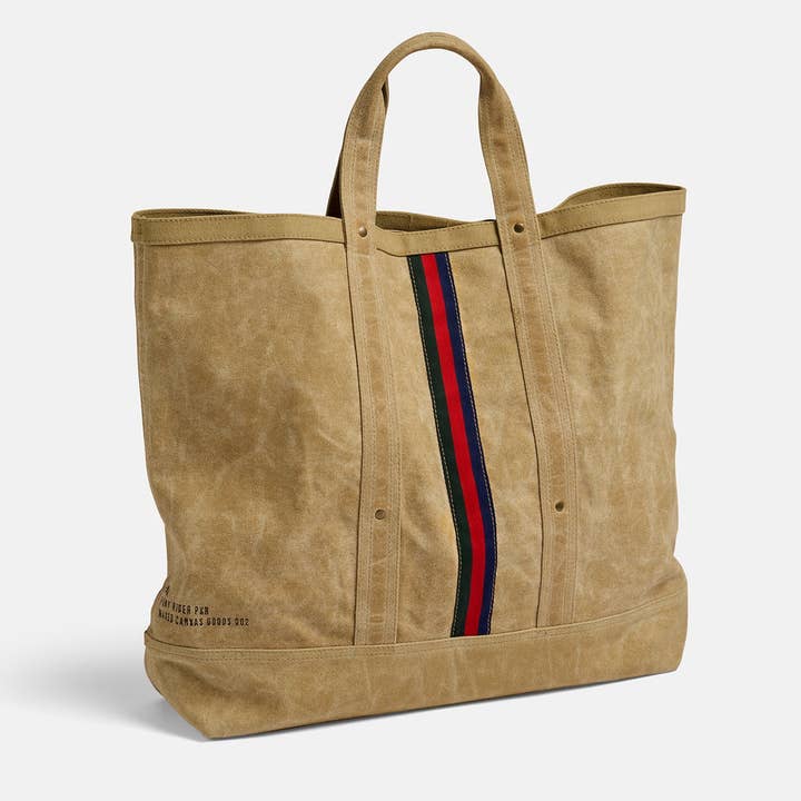 Summer 25 - Escapee Large Canvas Tote Bag | Golden Tan and other Purchase Wholesale extra large canvas bags. Free Returns & Net 60 Terms on Faire trending on Faire.