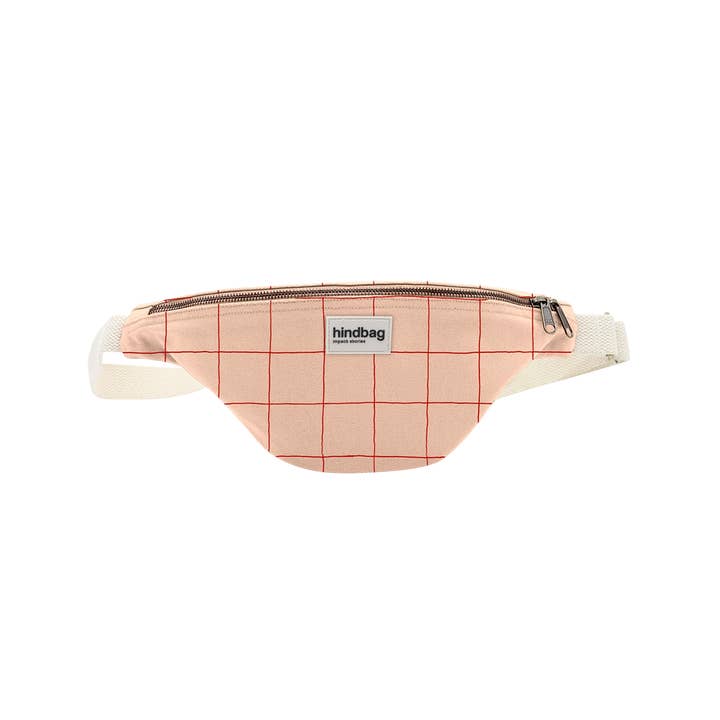 Hindbag - Wholesale Belt Bag - Women's - Olivia Checkered Pink/Red Fanny Pack2